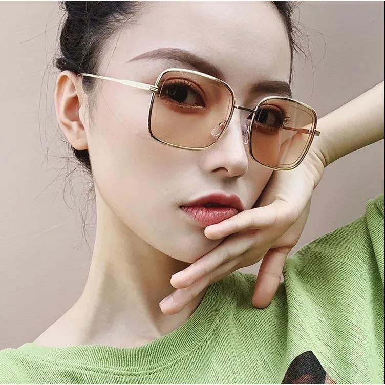 Kính mát gọng thép không gỉ hình vuông thời trang UNISEX
