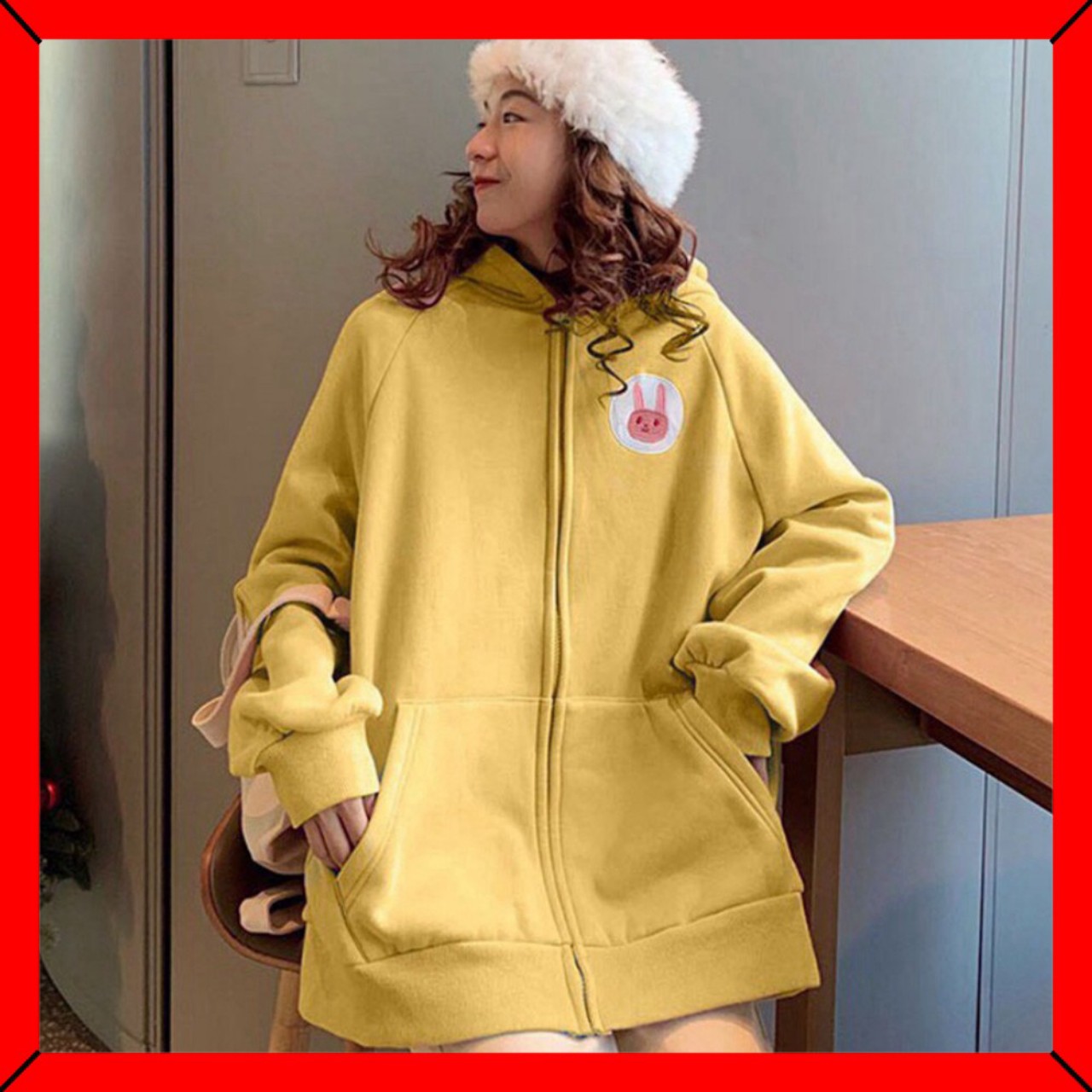 Áo khoác Hoodie nỉ thêu Thỏ cực xinh