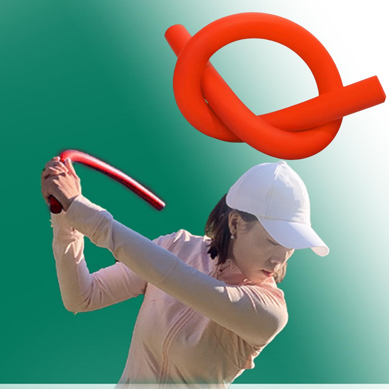 Golf Swing Trainer Golf Accessory Aid Tool for Golf Training Indoor/Outdoor Red