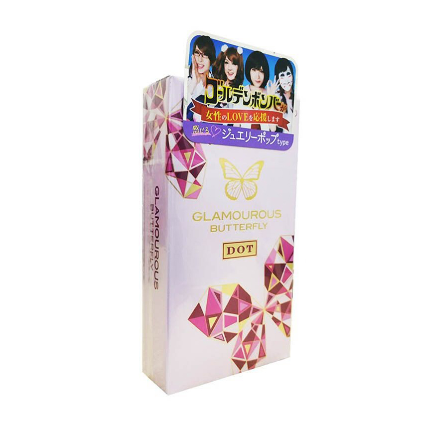 Bao Cao Su Gai Jex Glamourous Butterfly Dot Type - Kèm BCS Có Gai Durex Pleasuremax - 100% Hàng Chính Hãng - Che Tên Sản Phẩm