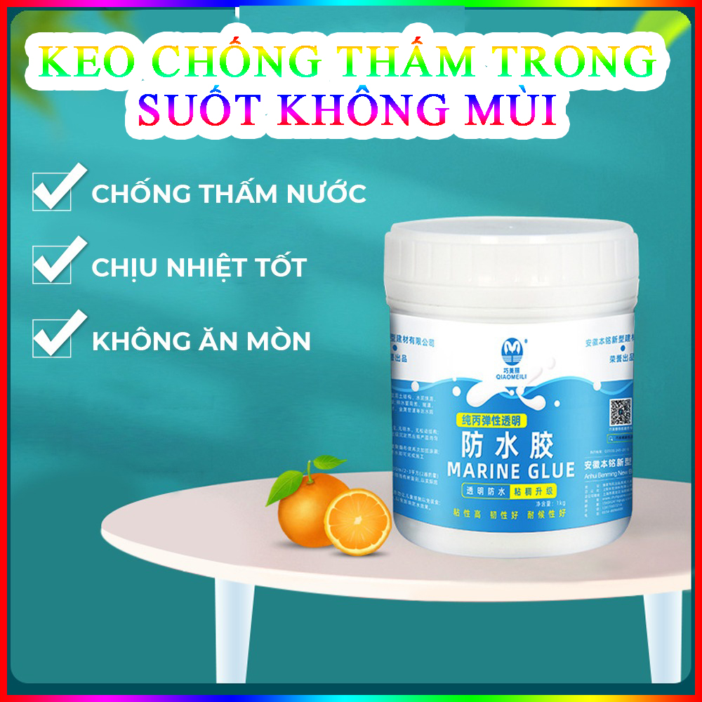 Keo Chống Thấm Marine Glue Trong Suốt, Không Mùi, Chịu Nhiệt Tốt Dễ Sử Dụng 300G