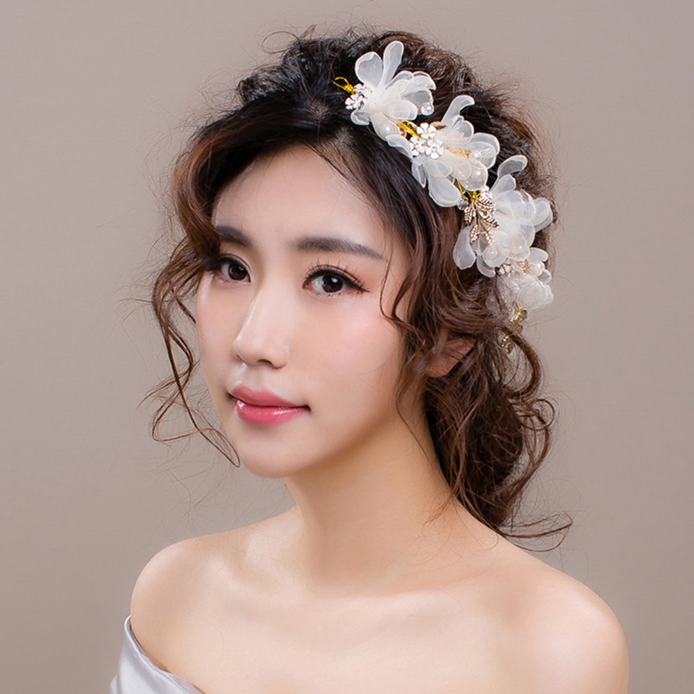 Hoa Cài Tóc Voan Đính Hạt Cườm 120 Số 3, Thiết Kế Trẻ Trung, Màu Sắc Tươi Sáng, Tạo Điểm Nhấn Phong Cách Khi Làm Tóc, Dễ Kết Hợp Trang Phục Trong Sự Kiện Hoặc Đi Chụp Ảnh