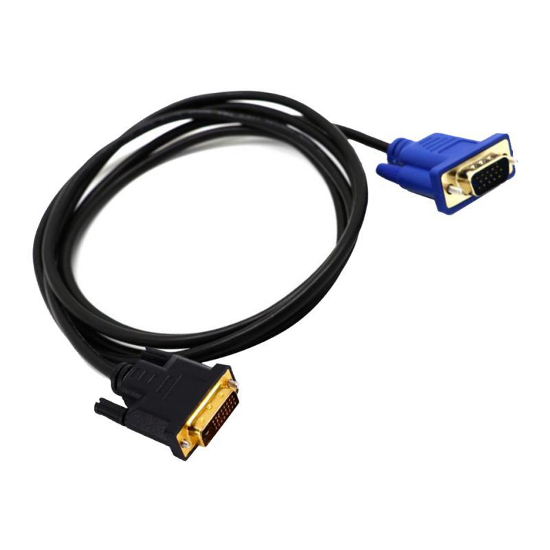 2 pack 1.5m Dual Link DVI-I Male to VGA Cable Male to Male Cord