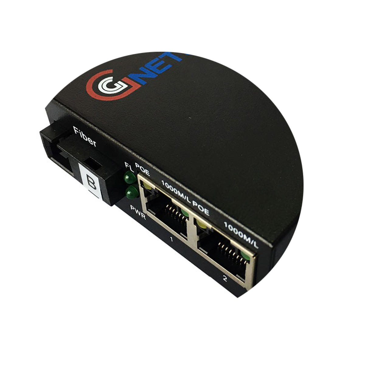 Bộ chuyển đổi quang  Gigabit 2 POE 10/100/1000 M kèm cổng  SC 1 sợi GNETCOM GNC-6102GE-20B (1 thiết bị) - Hàng Chính Hãng