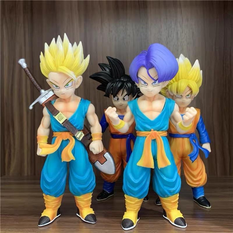 Mô Hình Dragon Ball Trunks Sun Wutian Wukong Yamu Tea Tea Godu làm bằng tay trang trí để bàn