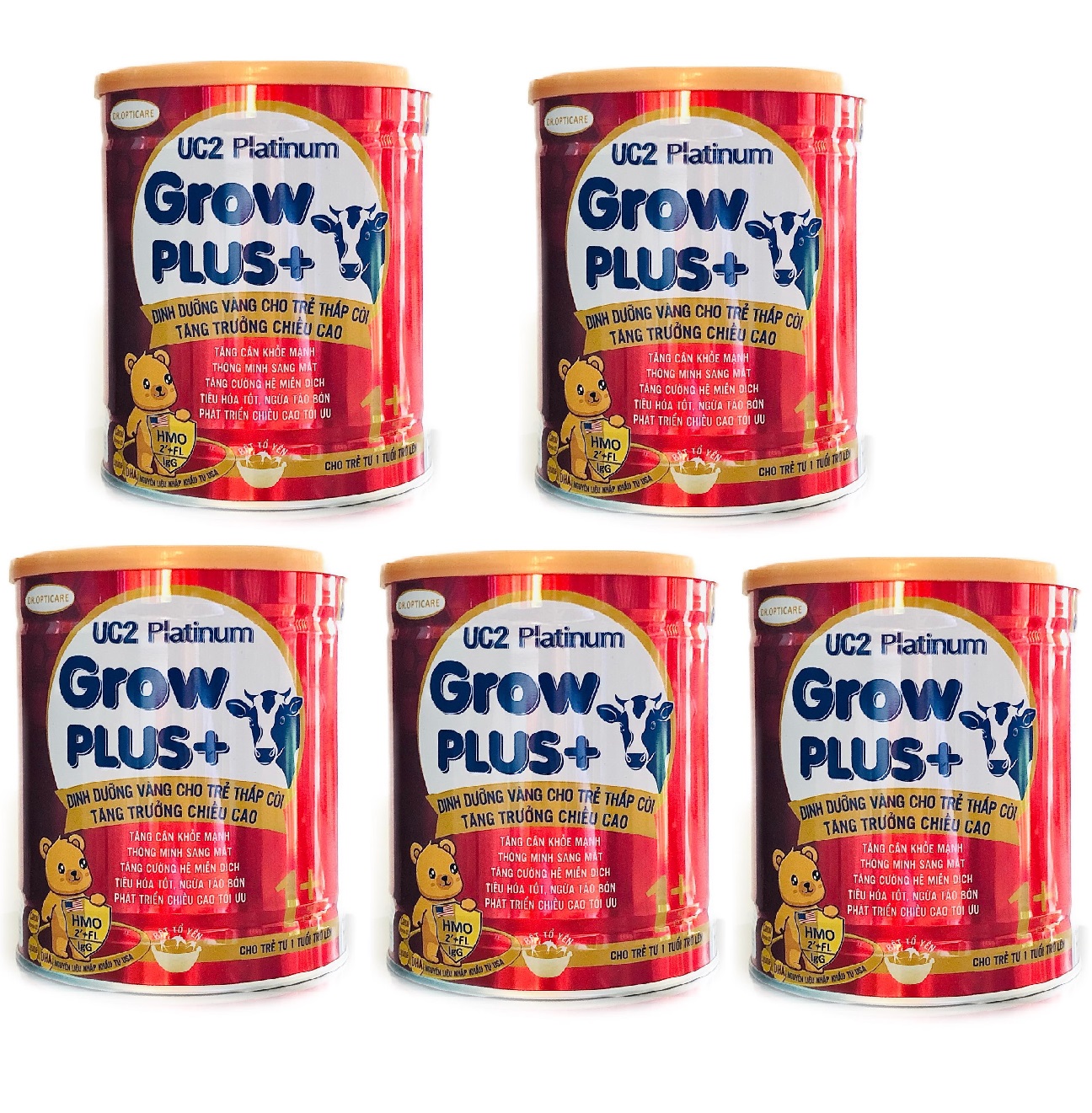 Combo 5 lon Sữa bột UC2 Platinum Grow Plus 1+ lon 800g
