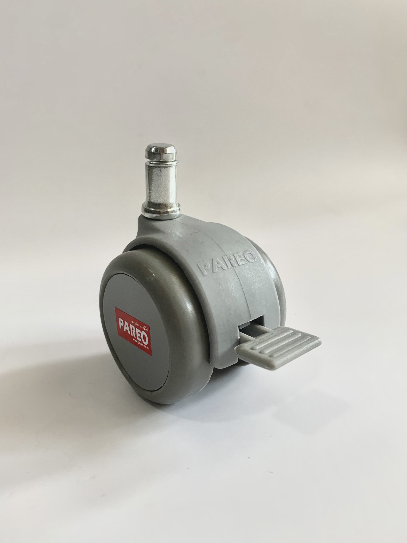 Bộ 5 bánh xe cọc vít trơn có khóa 50mm cho ghế/bàn xoay văn phòng nội thất - tải 40kg - Happy Mobe Thái Lan