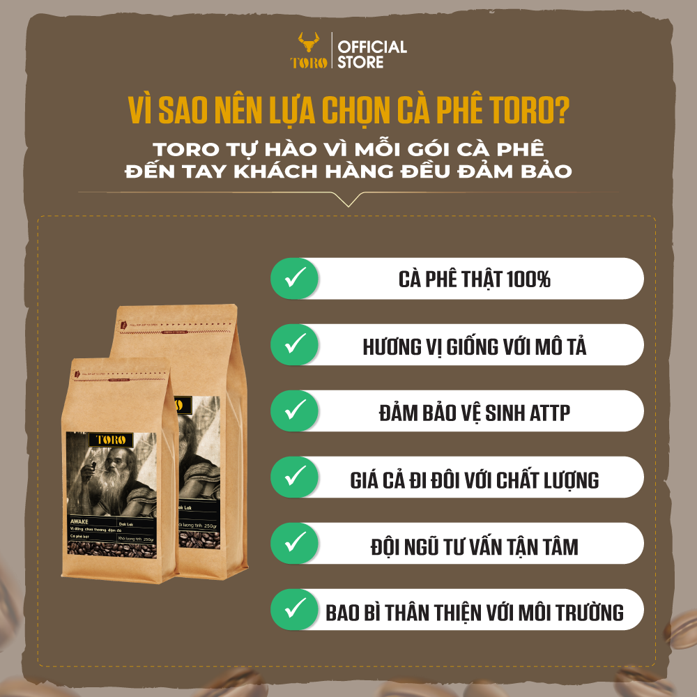 Cà Phê Bột Toro Awake Nguyên Chất 100% | TORO FARM