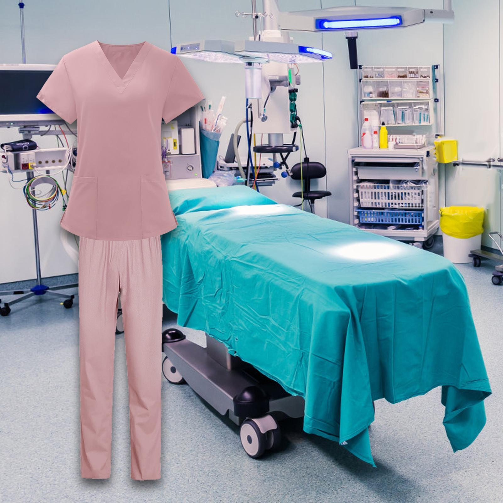 Women Nurse Uniform Soft Scrubs Top and Pants Women Scrubs Set for Esthetician Workwear