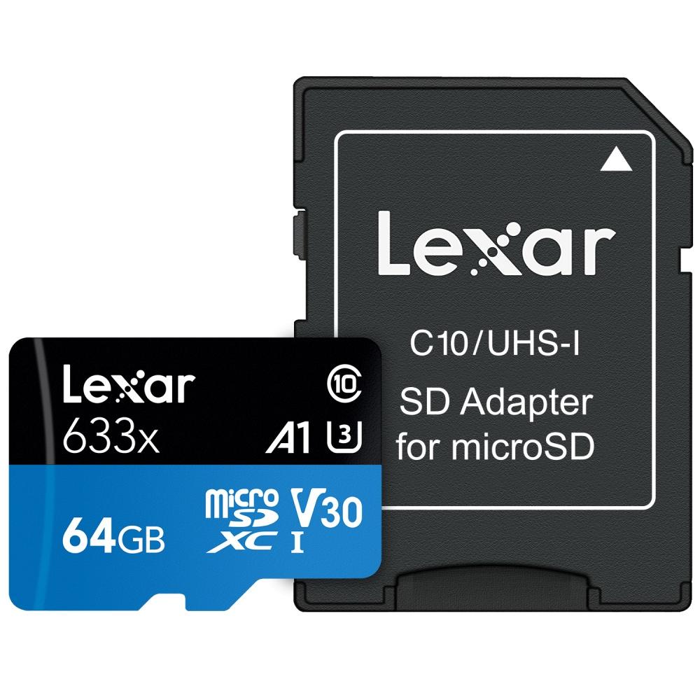 Thẻ nhớ MicroSD Lexar 32GB/ 64GB/128GB class 10 UHS-I - tốc độ100MB/s, kèm Adapter, dùng cho camera, máy ảnh, máy quay - Hàng chính hãng