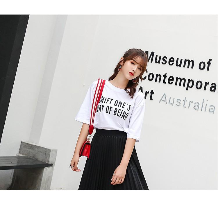 Áo tay lỡ SHIFT ONE'S WAY OF BEING trước ngực dáng rộng unisex