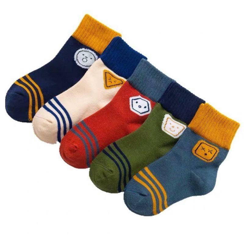 SET 10C TẤT CỔ CAO LOGO CHO BÉ (4-12Y)