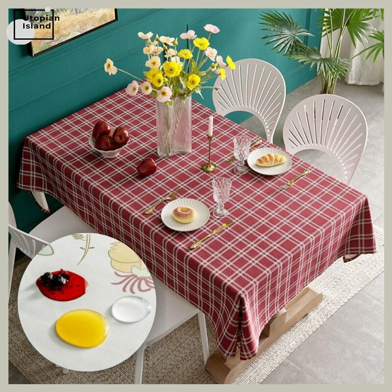 Sunflower Table Cover For Table Dining Waterproof Tablecloth For Table Red Table Cloth Silicone Tablecloths Oilcloth On Table