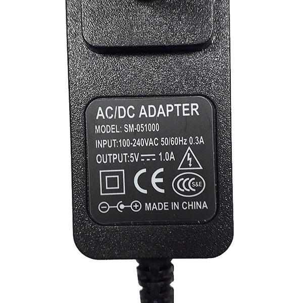 ADAPTER 5V-1A JACK 5.5X2.1MM