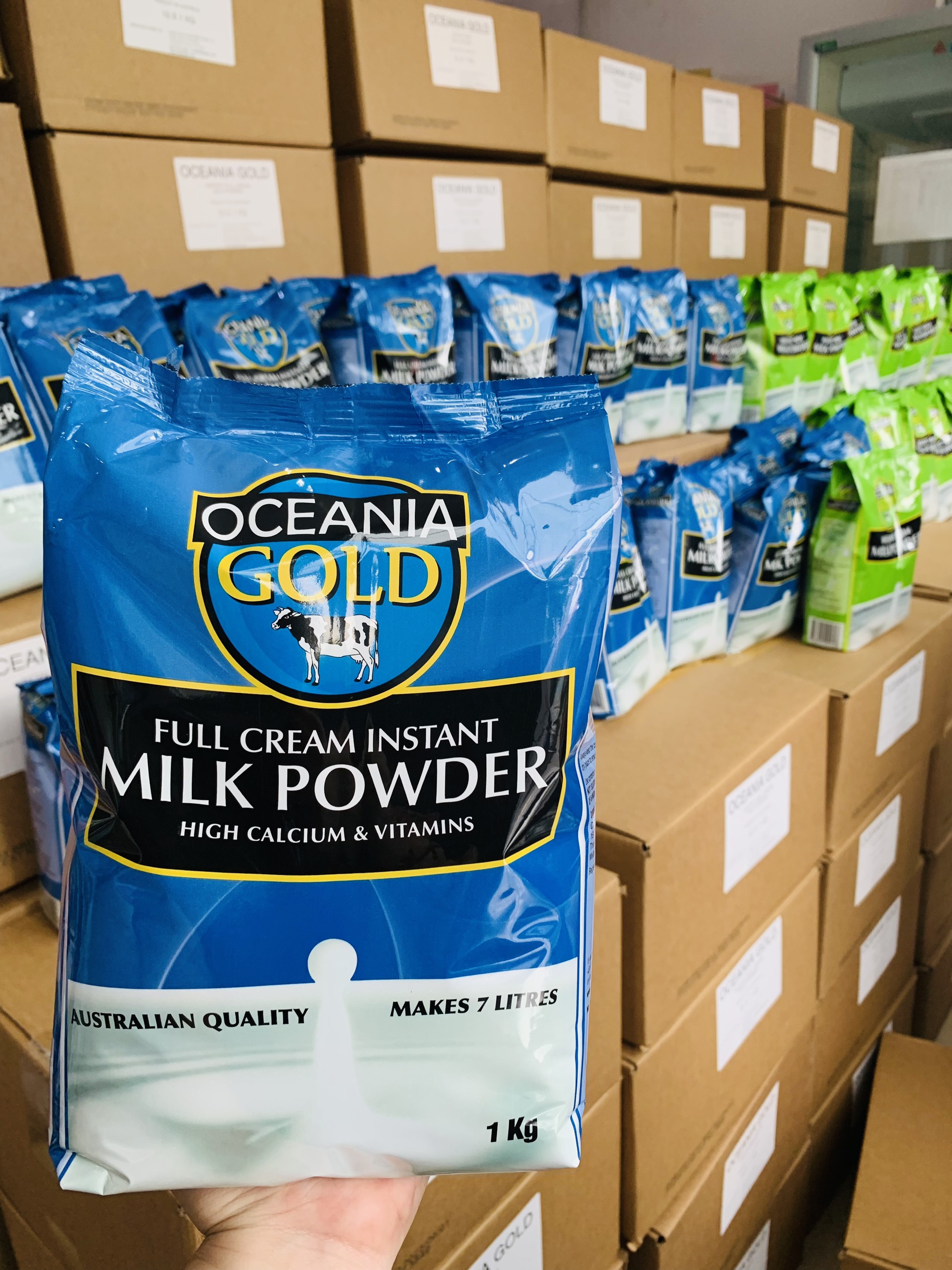 Sữa Bột Úc Oceania Gold Nguyên Kem và Tách Béo-Nhập Khẩu Từ Úc Bịch 1kg