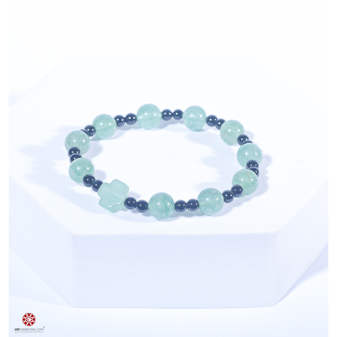 Chuỗi Mân Côi Thạch Anh Dâu Xanh - Aventurine 8mm tự nhiên 100% đem tới tài lộc, may mắn - Nhiều kích thước lựa chọn | VietGemstones