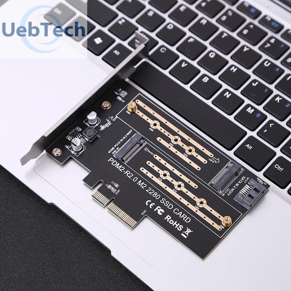 Thẻ chuyển đổi mở rộng Uebtech M.2 NVME sang PCIE SSD sang PCI-E 3.0 X4 SATA