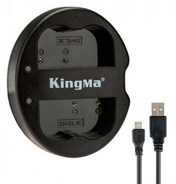 Bộ 2 pin 1 sạc Kingma cho Nikon EN-EL3, Hàng chính hãng