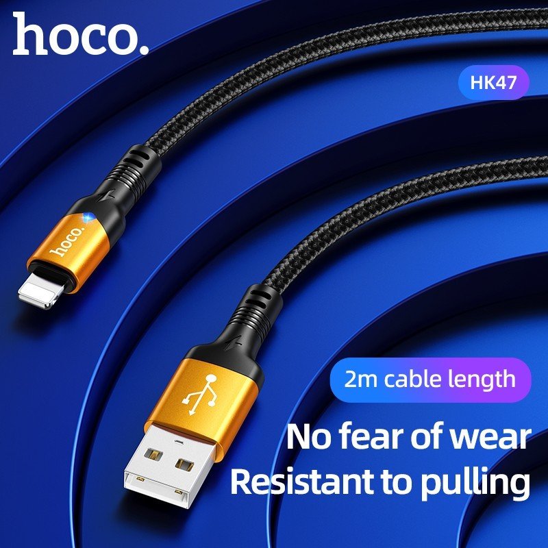 Cáp Sạc Nhanh Dành cho Hoco. HK47 3A Cho IP Dây Dài 2M Hàng Chính Hãng