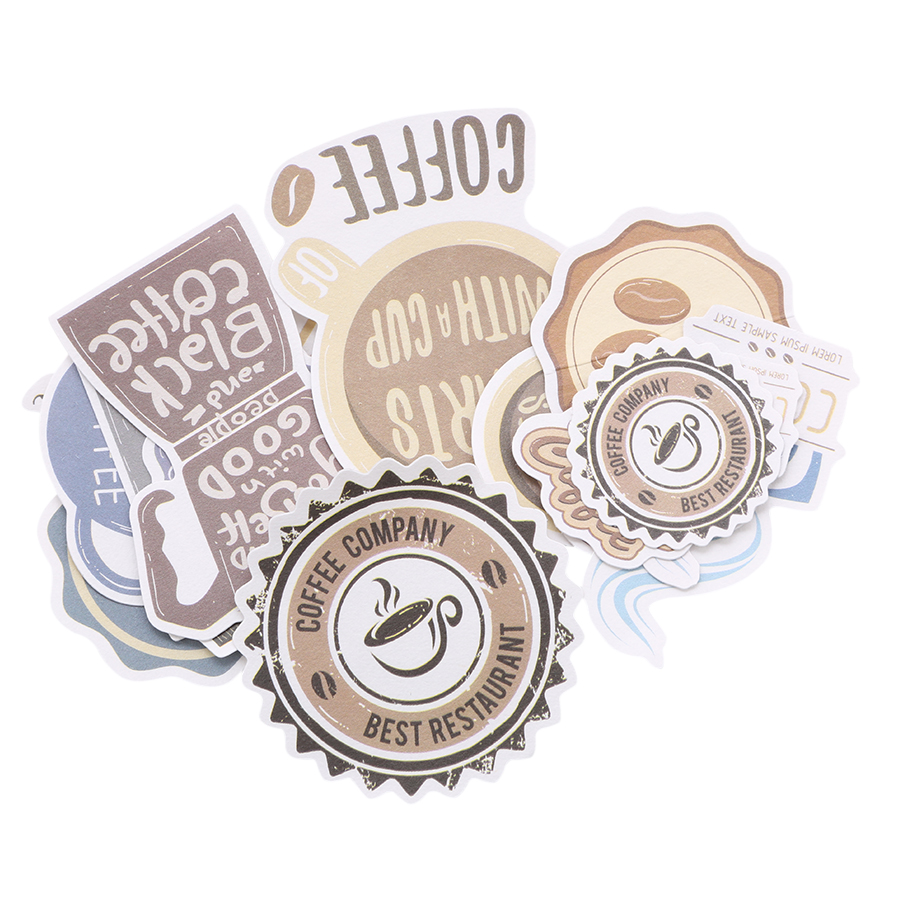 Set 20 Sticker Trang Trí - Chủ Đề Coffee