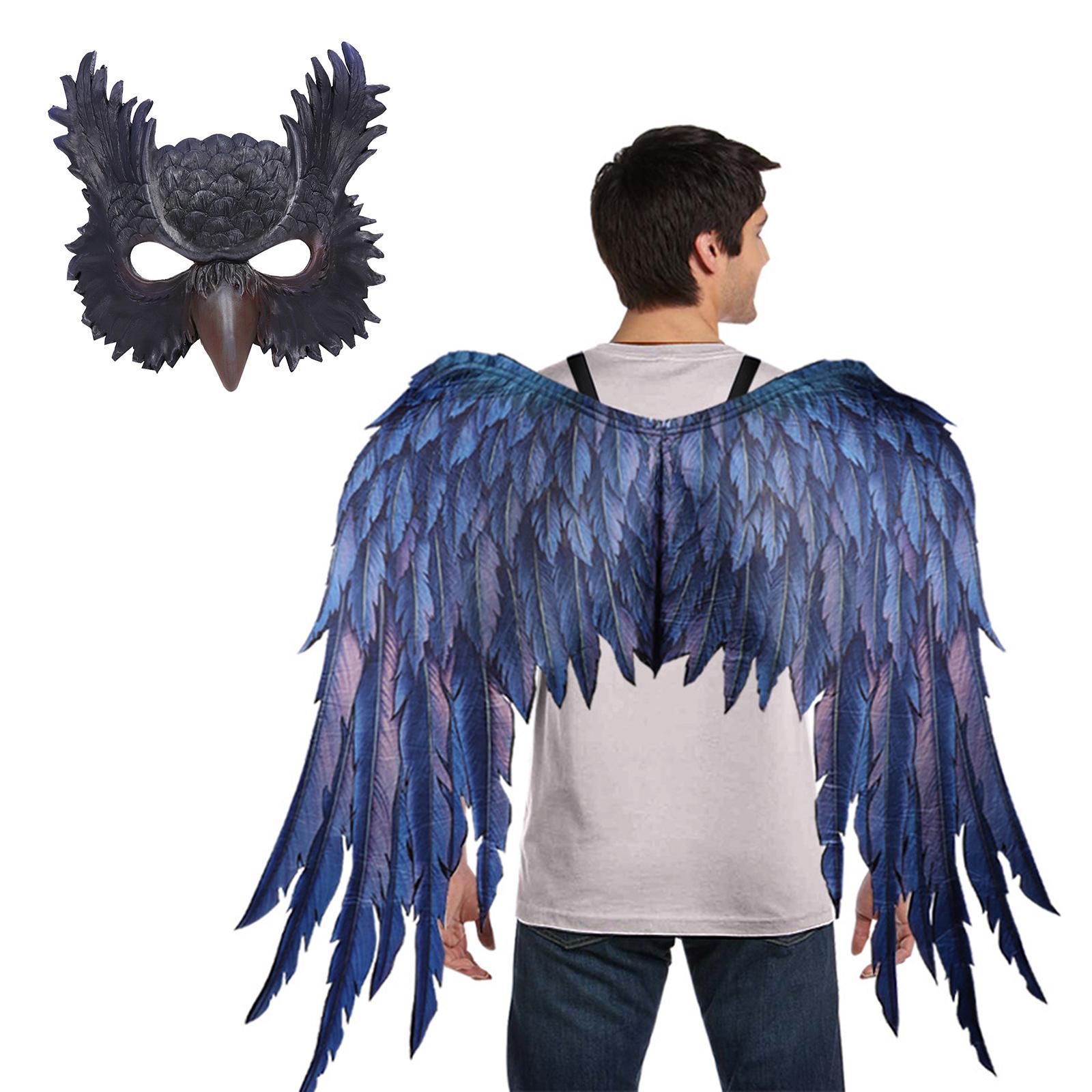 Halloween Cosplay Mask Costume Supplies Animal Owl Mask Wings for Decor