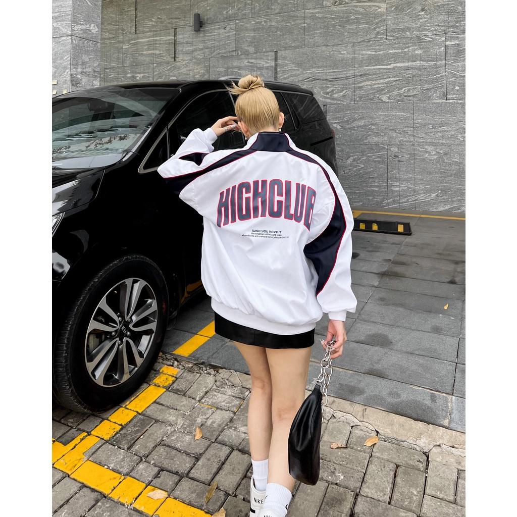 Áo Khoác ATHLETE TRACK JACKET màu trắng vải dù cổ đứng HIGHCLUB