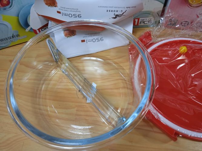 HỘP THUỶ TINH TRÒN CAO CẤP 2 NGĂN CHỊU NHIỆT 950ML