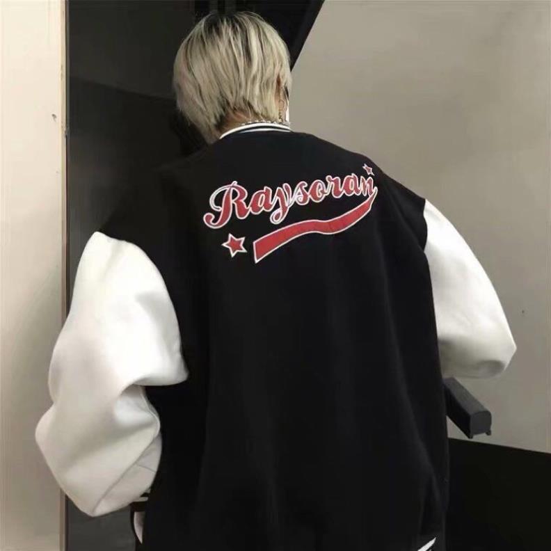 Áo Khoác Bomber Chữ R Form Rộng Unisex - Áo Khoác Nỉ Thu Đông Ulzzang