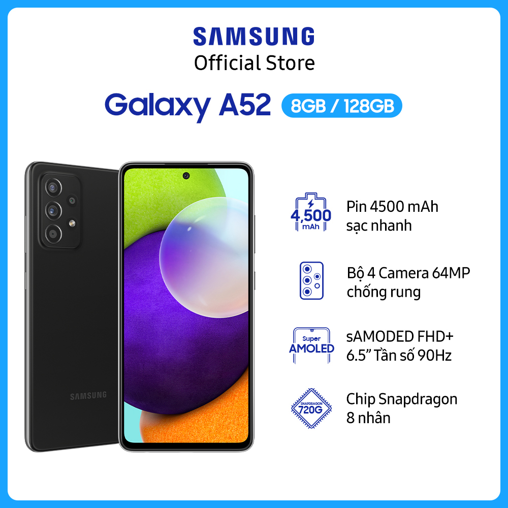 Điện Thoại Samsung Galaxy A52 (8GB/128GB) - Hàng Chính Hãng