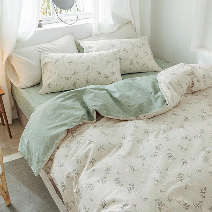Bộ chăn ga gối Cotton Living 100% đủ size giường nệm 1m2 đến 2m*2m2