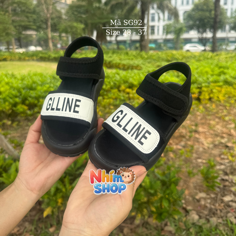 Sandal bé gái GLLINE 4 – 12 tuổi quai dán tiện lợi, đế mềm chống trơn – đi học, đi chơi, đi biển NHÍM SHOP SG92