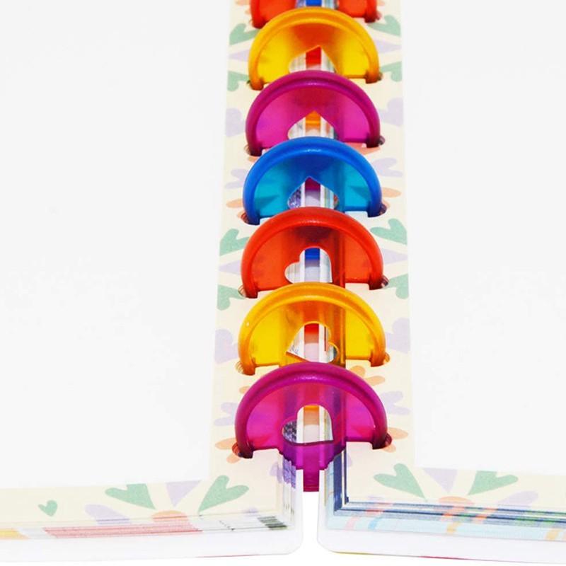 Bộ 60 Vòng Nhựa Gắn Lỗ Hình Trái Tim 24mm