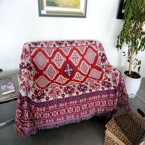 THẢM PHỦ SOFA,THẢM THỔ CẨM VINTAGE 180x230