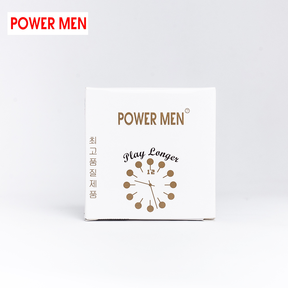 Bao cao su gân gai, kéo dài thời gian Powermen Player Longer hàng đồng hồ Hộp 9 BCS - che tên sp khi giao hàng