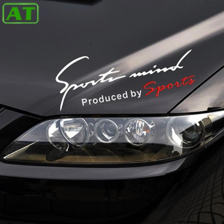 Decal Sport Mind Trang Trí Ô Tô Xe Hơi Kích Thước 32cm Phong Cách Thể Thao