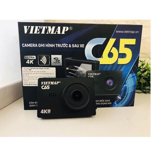 Camera Hành Trình Ô Tô Xe Hơi VIETMAP MODEL C65 - Ghi Hình Trước Sau, Cảnh Báo Bằng Giọng Nói