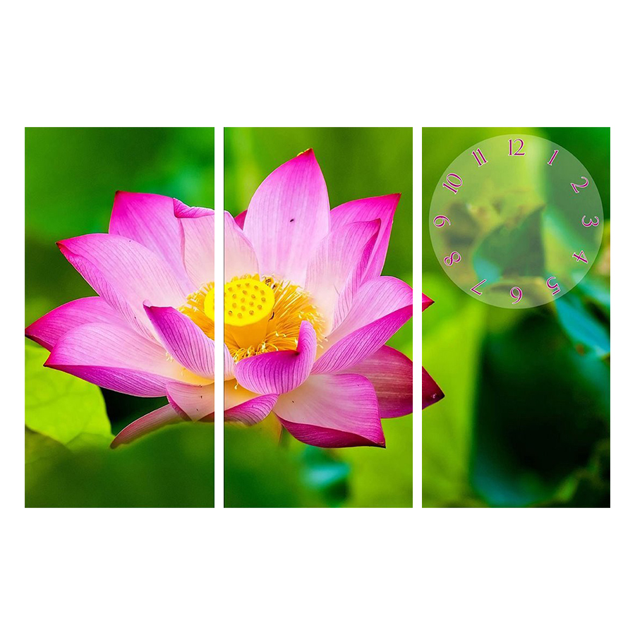 Tranh Đồng Hồ Sen Hồng 2 TDH67