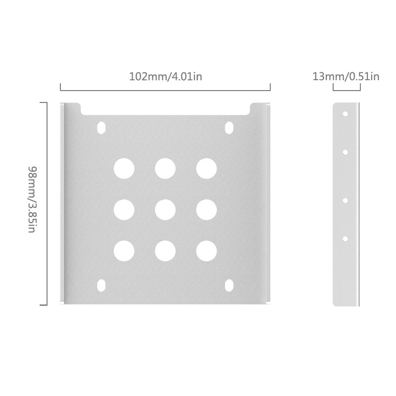 Khay Chuyển Đổi Ổ Cứng (Caddy bay) Orico AC325-1S-V1-SV-BP Từ 2.5" sang 3.5" (Caddy Tray Adapter) - Hàng Chính Hãng