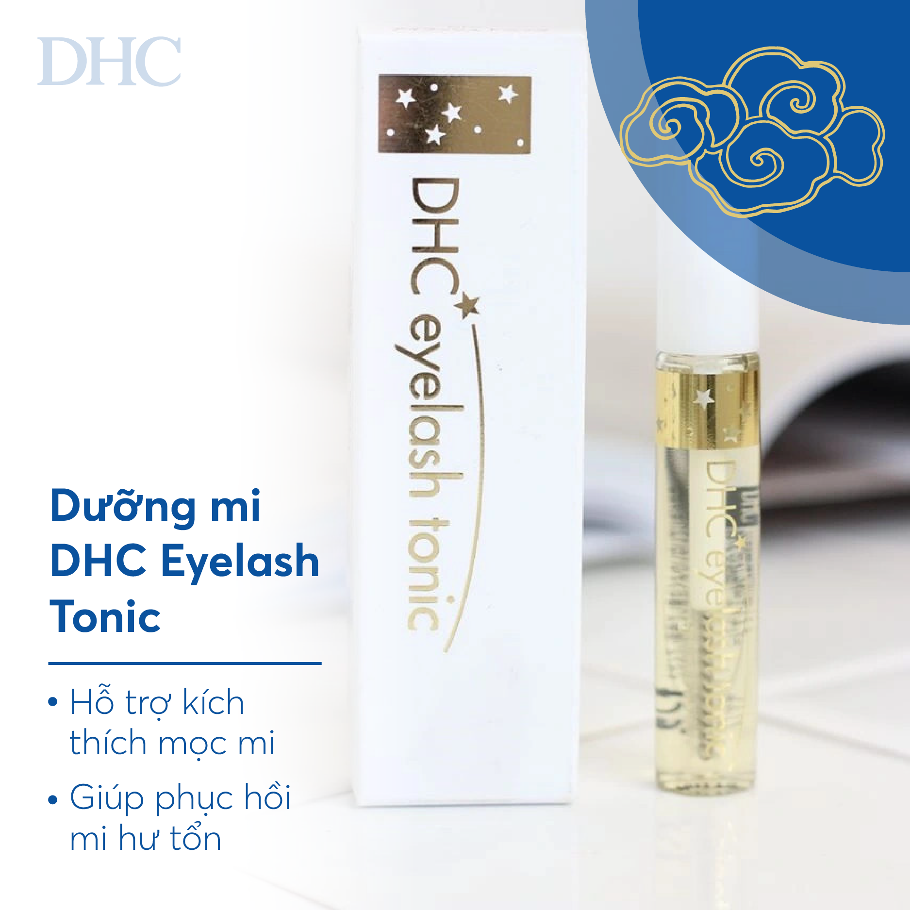 Dưỡng mi DHC Eyelash Tonic hỗ trợ kích thích mọc mi, làm dày, dài và chắc khỏe  lông mi - chiết xuất 100% từ thiên nhiên - OZ Slim Store