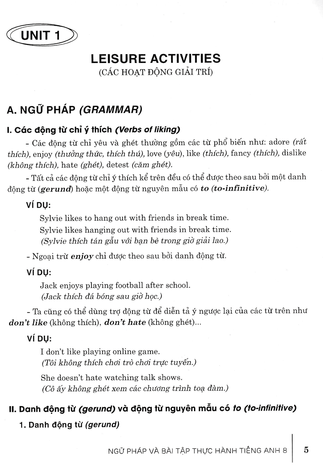 Ngữ Pháp Và Bài Tập Thực Hành Tiếng Anh 8 - Theo Chương Trình Thí Điểm  - HA