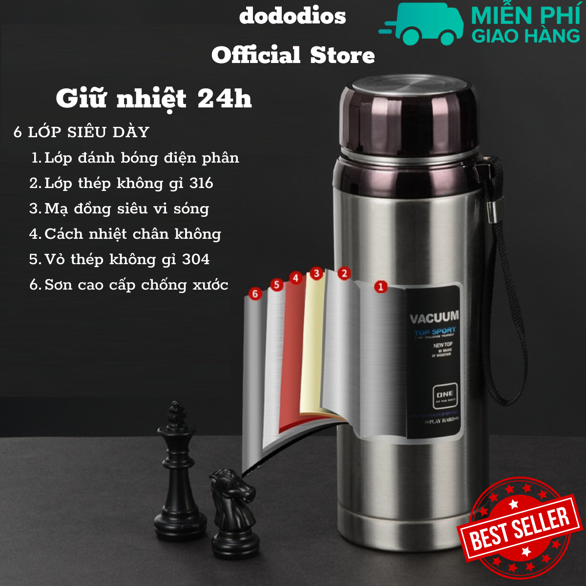 Bình giữ nhiệt dododios 1200-1500ml LHC6180 Vacuum Bottle, Bình Giữ Nhiệt Vienna LHC1430, Bình Giữ Nhiệt RigaTumbler, Classic Tea LHC4030, Belt Bottle LHC4267 - Hàng chính hãng có khay lọc KS-TU450I - Chính hãng dododios