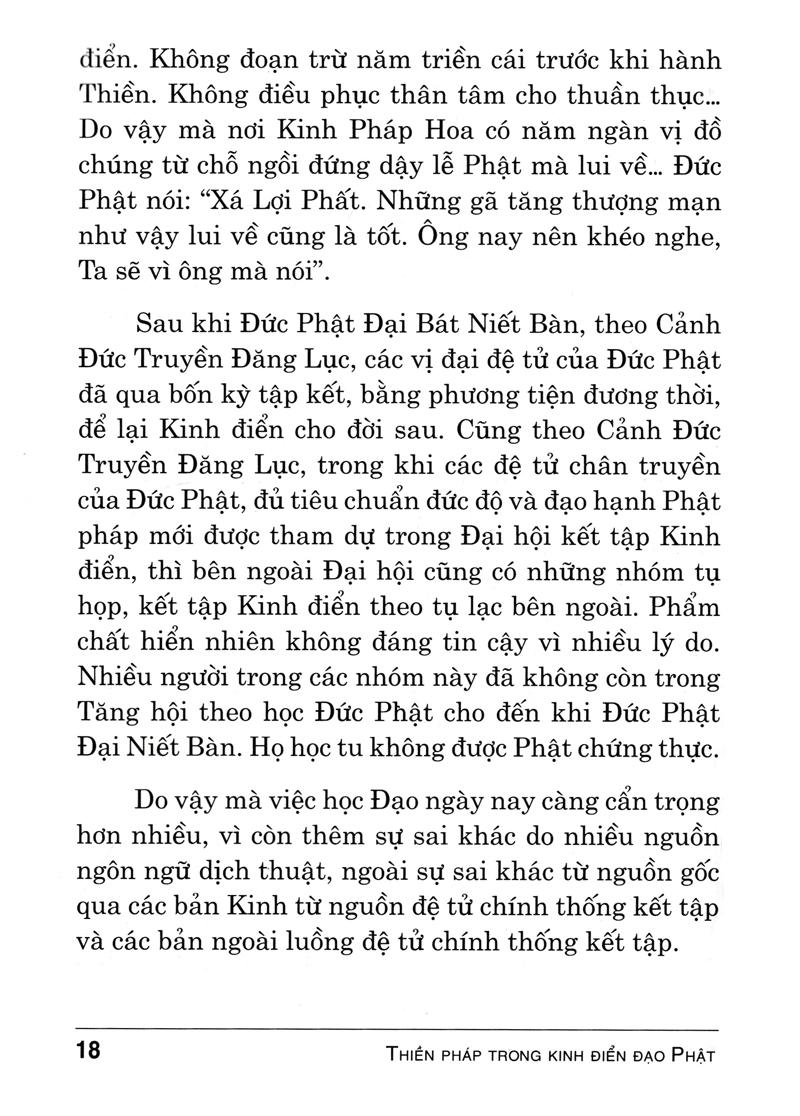 Thiền Pháp Trong Kinh Điển Đạo Phật