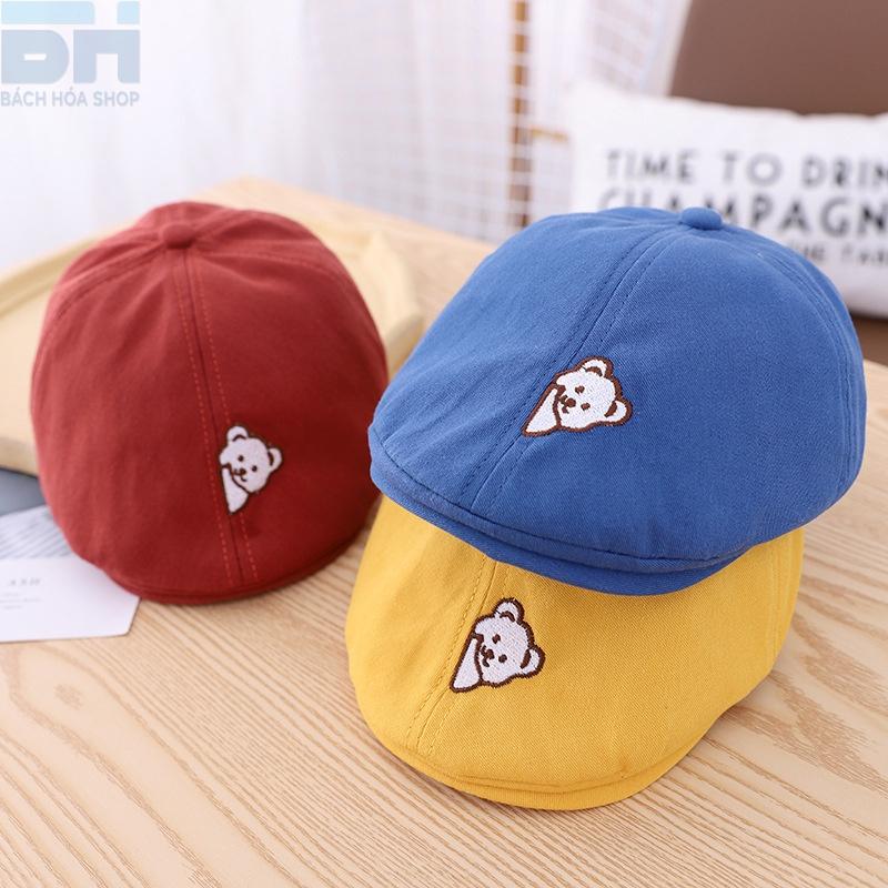 Mũ BERET phiên bản Hàn Quốc, 100% Cotton, thời trang, dễ thương cho bé cho bé từ 1-4 tuổi