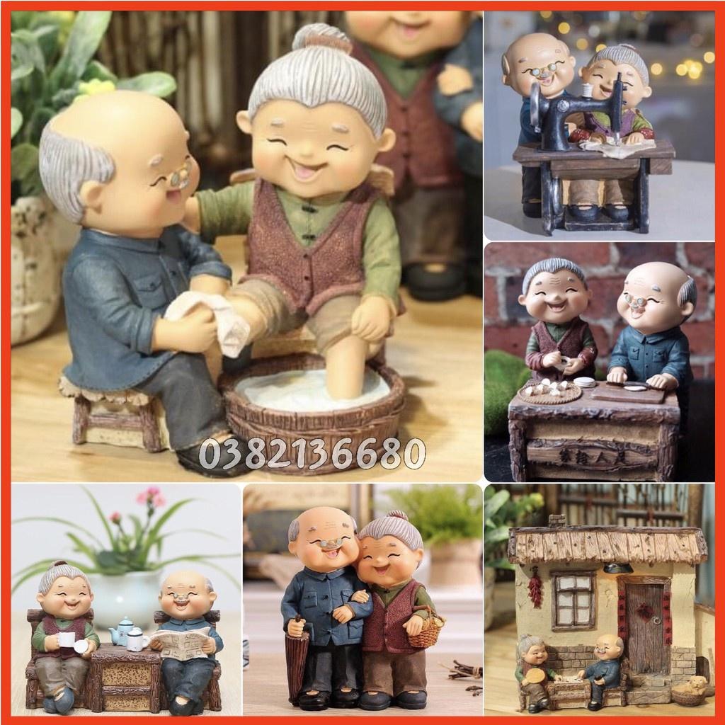 Tượng ông bà già hạnh phúc