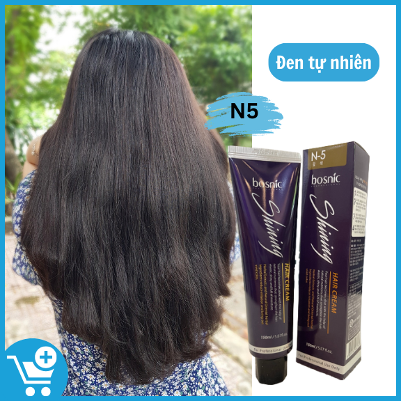 N5 (NÂU ĐEN TỰ NHIÊN) - NHUỘM THẢO DƯỢC MÀU THỜI TRANG BOSNIC 150ML