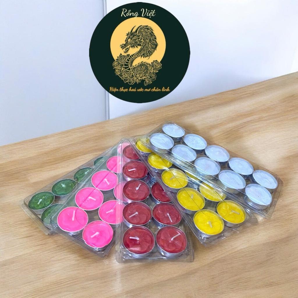 Hộp nến tealight 10 viên RỒNG VIỆT, nến thơm dâng ban thờ thần tài, ban gia tiên, dâng sao giải hạn