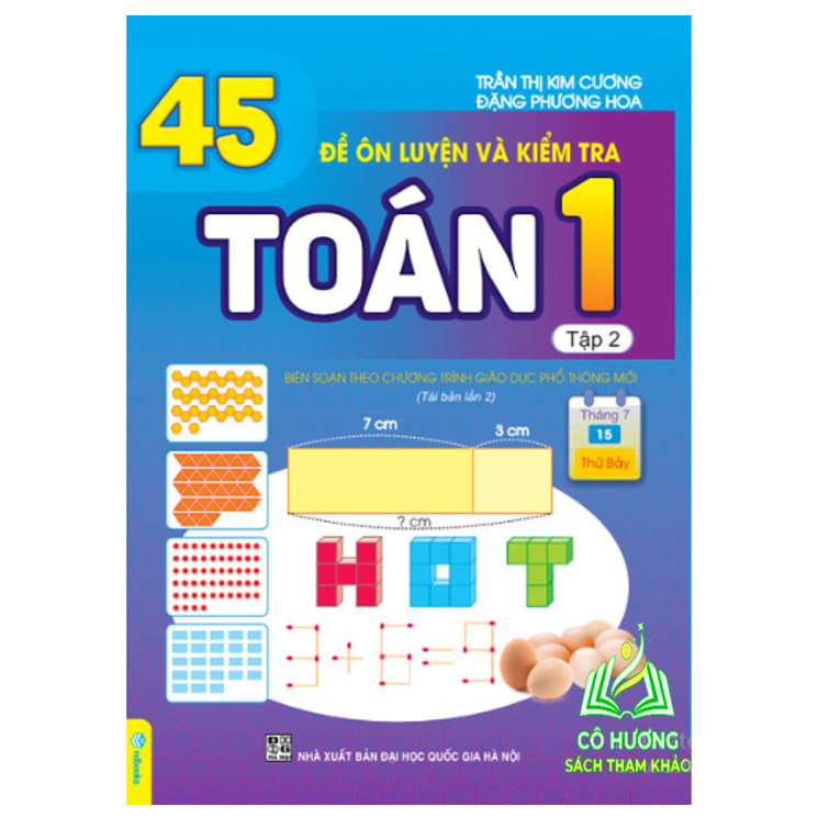 Sách - Combo 2 Cuốn 45 Đề Ôn Luyện Và Kiểm Tra Toán 1 - Biên soạn theo chương trình giáo dục phổ thông mới