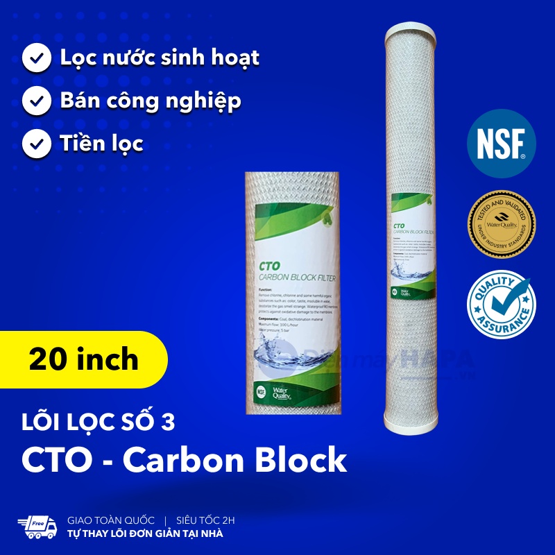 [SIÊU TỐC 2H] Lõi Lọc Nước 20 inch Số 1-2-3 PP Plus Sediment OCB GAC UDF CTO CATION - Bộ Lõi Lọc Thô 123 Bán Công Nghiệp 20in - Hàng Chất Lượng - Dùng Cho Máy RO Karofi Sunhouse Kangaroo Daikiosan Toshiba Ava Mutosi Prowatech AquaYaki Aqualife Vithaco