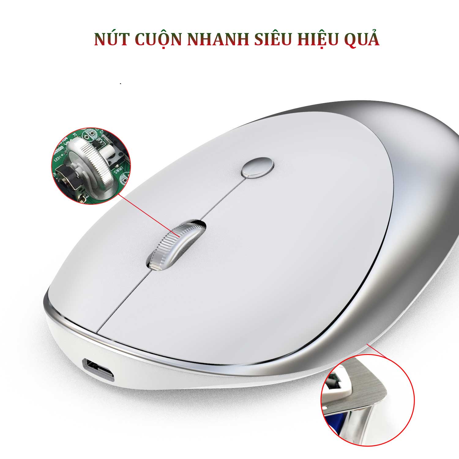 Chuột Bluetooth HXSJ T36 Ba Chế Độ Bluetooth 3.0 + 5.0 + 2.4G Chuột Không Dây Thiết Kế Không Gây Ồn 1600 DPI Quang Có Thể Sạc Lại Chuột Cho PC Máy Tính Xách Tay - Hàng chính hãng