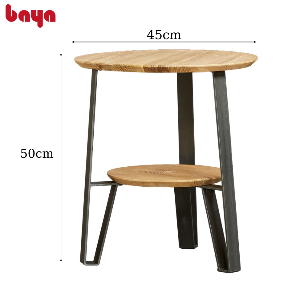 Bàn Góc BAYA CARINE Được Làm Từ Chất Liệu Gỗ MDF, Gỗ Sồi Veneer Cao Cấp Với Khung Sắt Sơn Tĩnh Điện Có Độ Bền Cao, Màu Sắc Trang Nhã, Sang Trọng 5277